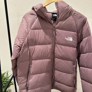 The North Face Pink Puffer Jacket with Hood